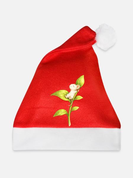 Pustemaus im Grünen - Weihnachtsmütze - Rot