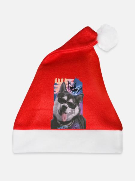 König Hund Neon Streetwear - Weihnachtsmütze - Rot