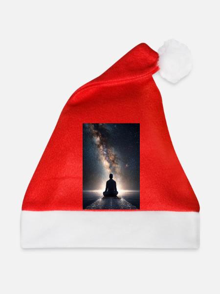 Kosmisches Tor-Meditation - Weihnachtsmütze - Rot - Vorne