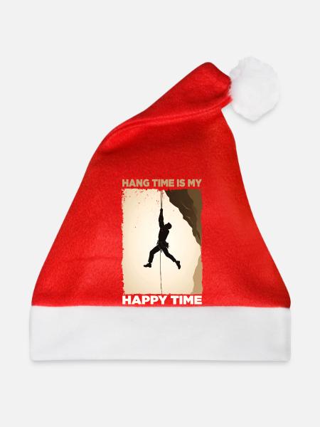 Kletterer Hängendes Motivationsdesign - Weihnachtsmütze - Rot