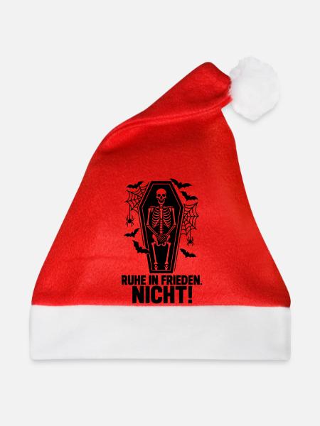 Halloween Ruhe In Frieden NICHT - Weihnachtsmütze - Rot