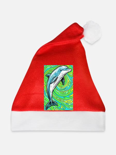 Delfin - Weihnachtsmütze - Rot