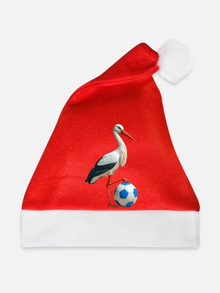 Weissstorch Störche - Weihnachtsmütze - Rot