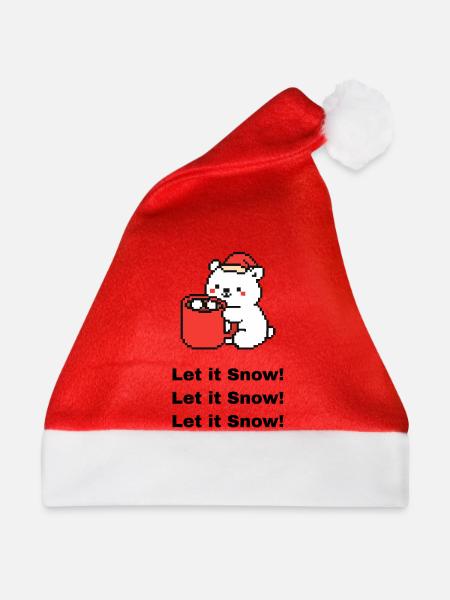 Kleiner Polarbär - Weihnachtsmütze - Rot