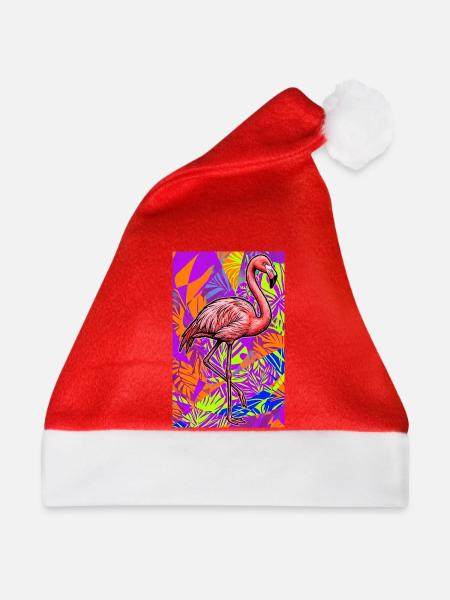 Flamingo - Weihnachtsmütze - Rot
