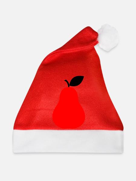 Birne Obst Frucht - Weihnachtsmütze - Rot