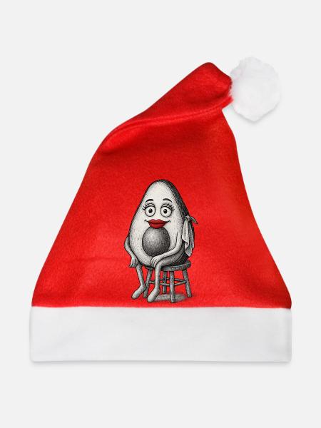 Skurrile Avocado - Weihnachtsmütze - Rot