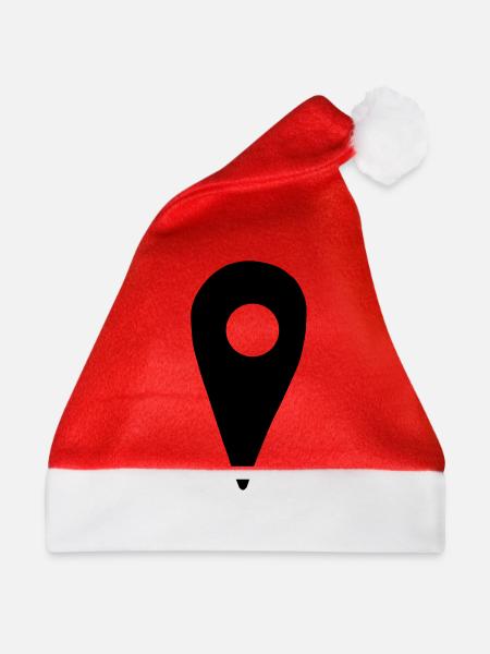 Standort,Location,Karte,Navigation,Bestimmungsort, - Weihnachtsmütze - Rot - Vorne