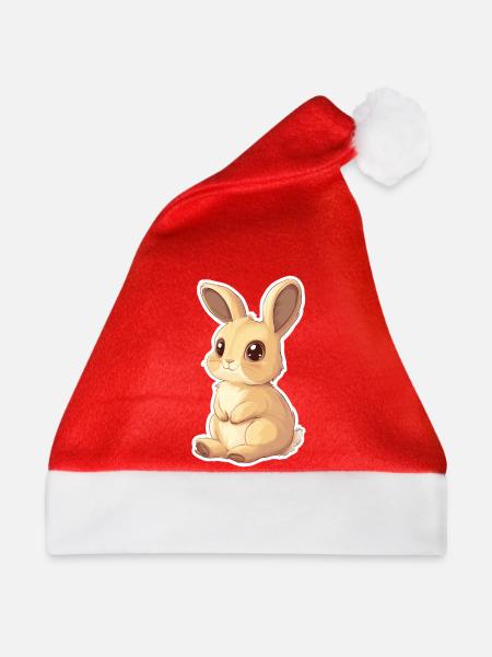 Hase - Weihnachtsmütze - Rot