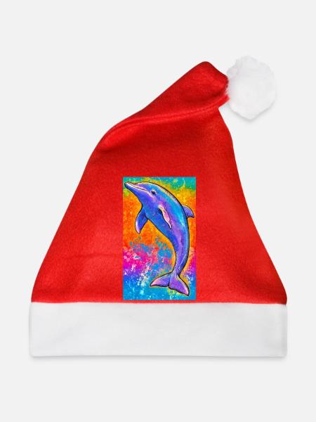 Delfin - Weihnachtsmütze - Rot