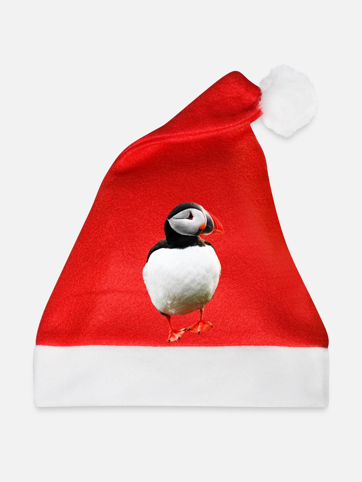 Puffin - Weihnachtsmütze - Rot - Vorne