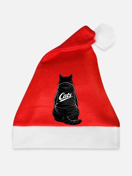 Katzen - Weihnachtsmütze - Rot