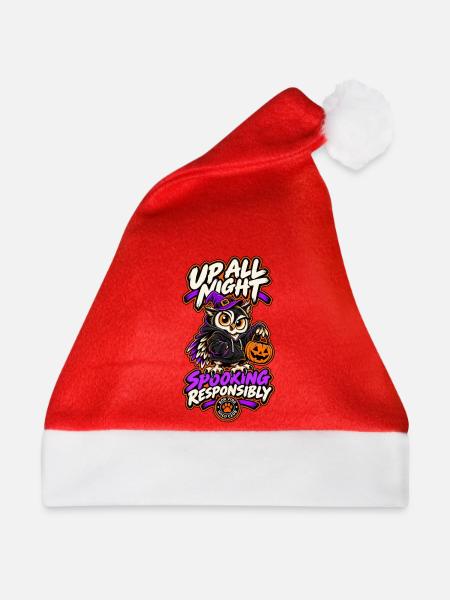 RobVibe Wildclub – Halloween-Hexeneule - Weihnachtsmütze - Rot