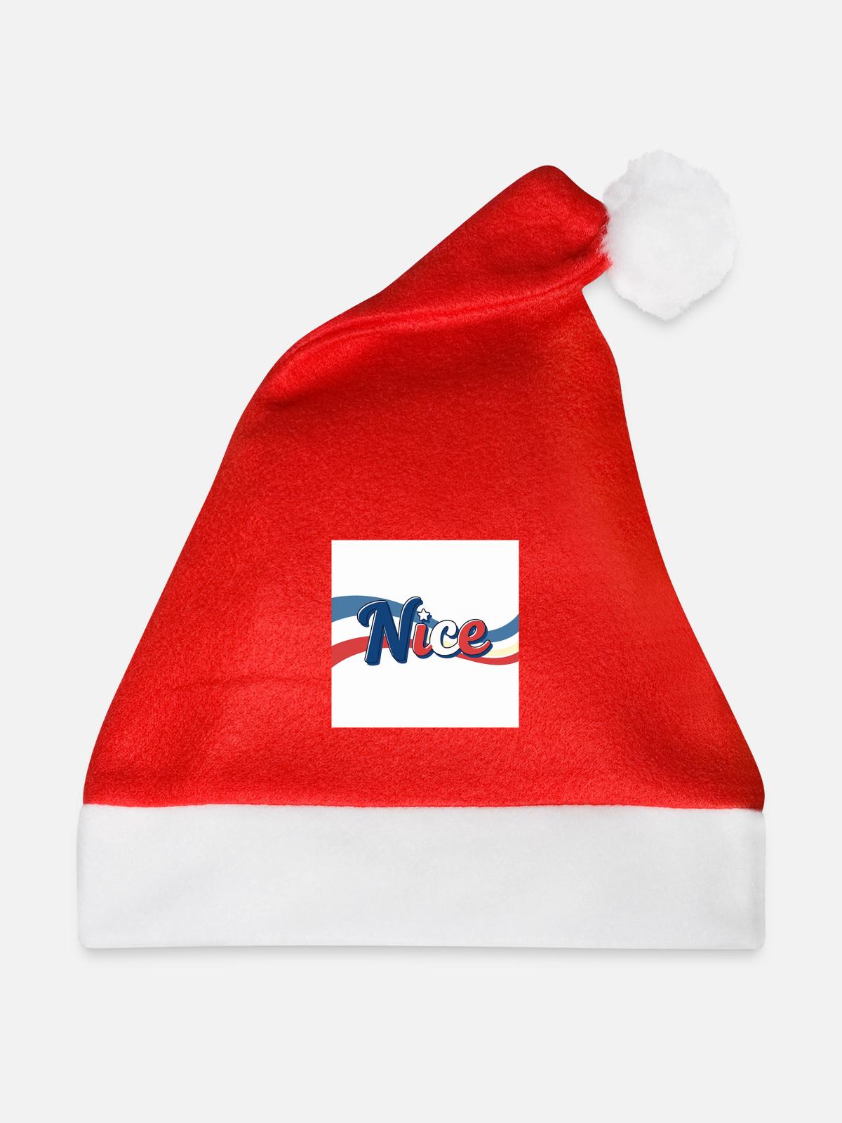 Nice wie Nizza - Weihnachtsmütze - Rot - Vorne