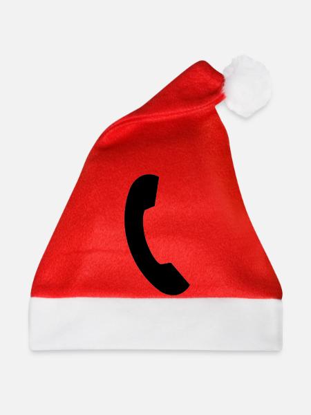 Kabeltelefon - Weihnachtsmütze - Rot