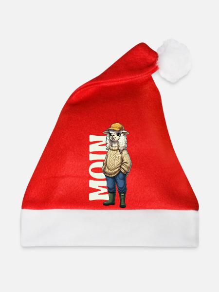 Moin Schaf – Küsten Design - Weihnachtsmütze - Rot