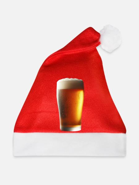 Kaltes Bier - Weihnachtsmütze - Rot
