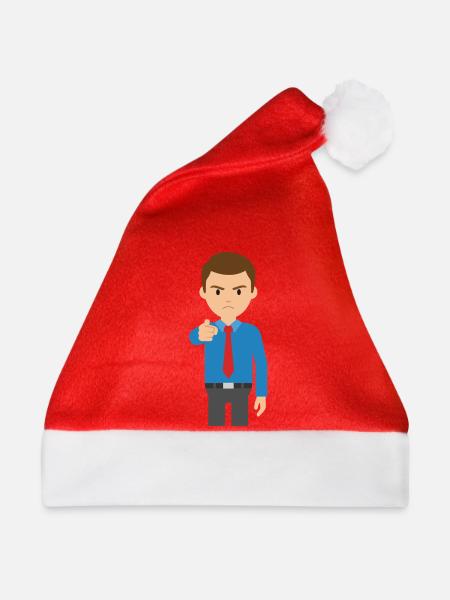 Direkter Vorgesetzter Cartoon - Weihnachtsmütze - Rot