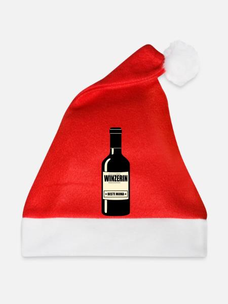 Winzerin Mama Weinbau - Weihnachtsmütze - Rot