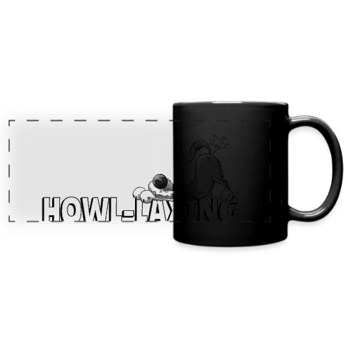 Loup qui pète - Humour animalier cartoon - Mug panoramique uni