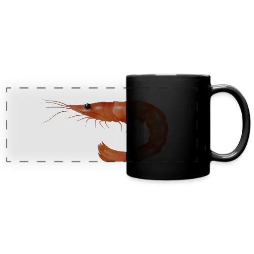 Crevette Rose Scampi Style Croquis - Mug panoramique uni