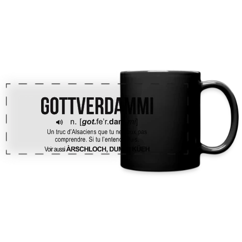 Gottverdammi Définition Alsace - Mug panoramique uni