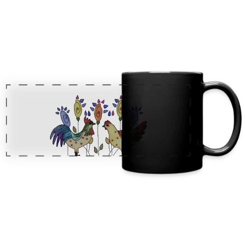 Duo Fermier Coq & Poule - Mug panoramique uni