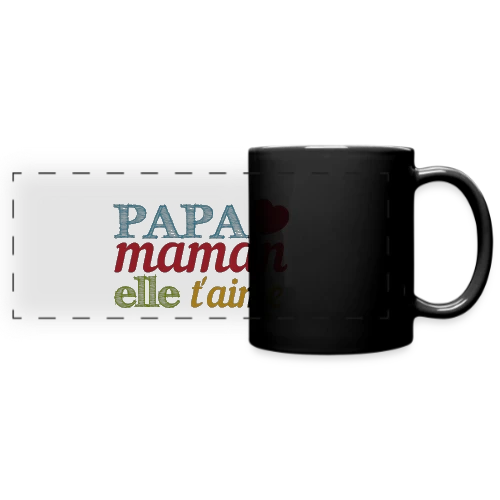 Bébé t'aime : Le message d'amour pour ma moitié - Mug panoramique uni