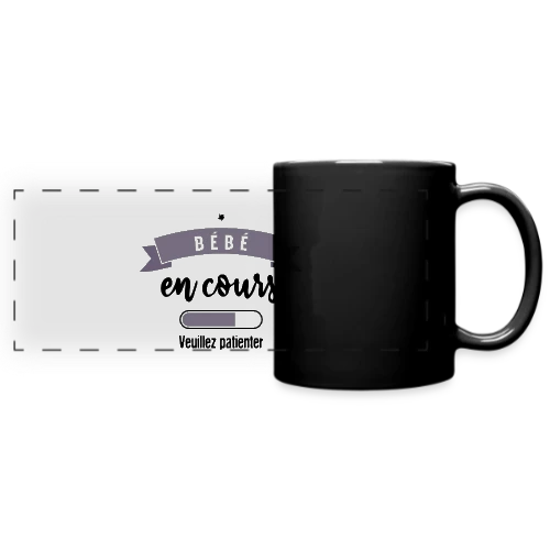 Bébé en Cours : Annonce Humoristique & Originale - Mug panoramique uni