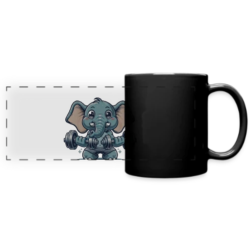 L'Éléphant Sportif Rigolo - Mug panoramique uni