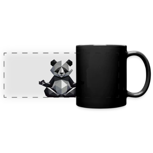 Panda Zen Géométrique : Harmonie Minimaliste - Mug panoramique uni