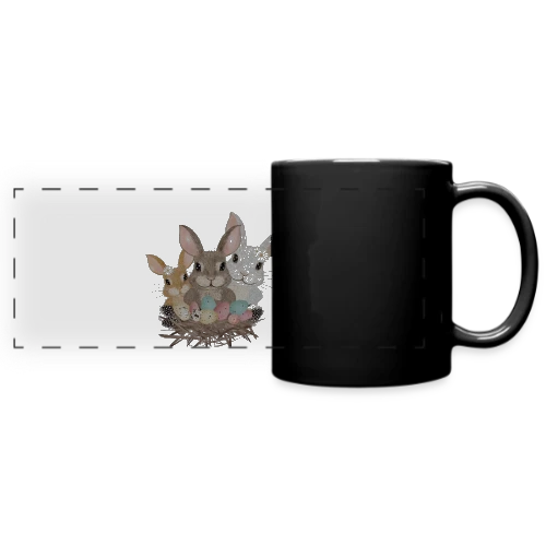 Famille de Lapins de Pâques Pastel Adorables - Mug panoramique uni