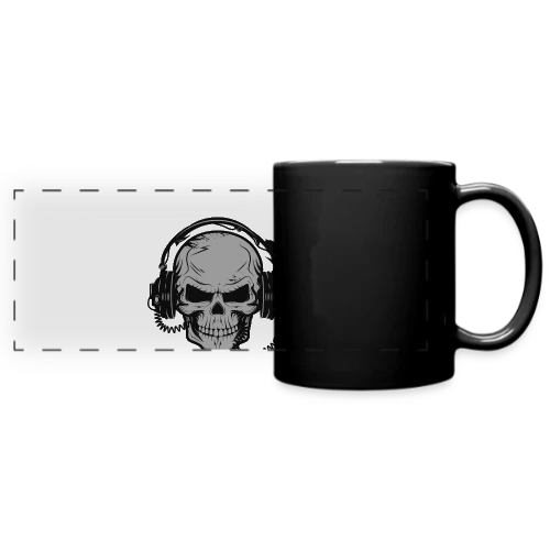 Tête de Mort Casque Audio - Esprit Rock - Mug panoramique uni