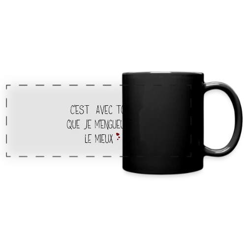 T-shirt Humour Couple : C'est avec toi que je m'engueule le mieux - Mug panoramique uni