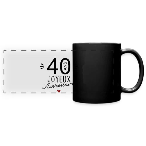 T-shirt Anniversaire 40 Ans : La Fête Commence ! - Mug panoramique uni