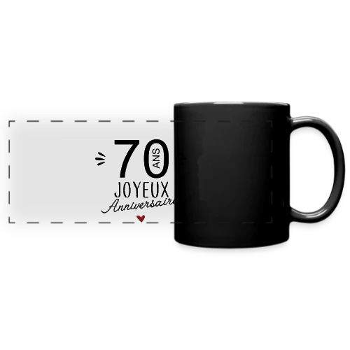 T-Shirt Anniversaire 70 Ans : L'Âge d'Or Célébré - Mug panoramique uni