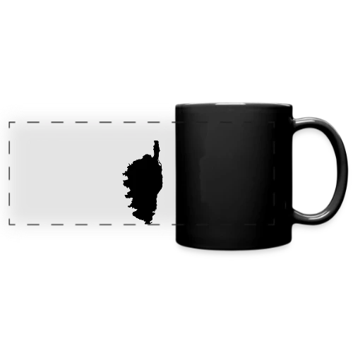 Silhouette Carte Corse - Mug panoramique uni