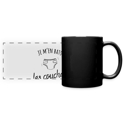 T-shirt Humour "Je M'en Bats Les Couches" - Idée Cadeau Drôle - Mug panoramique uni