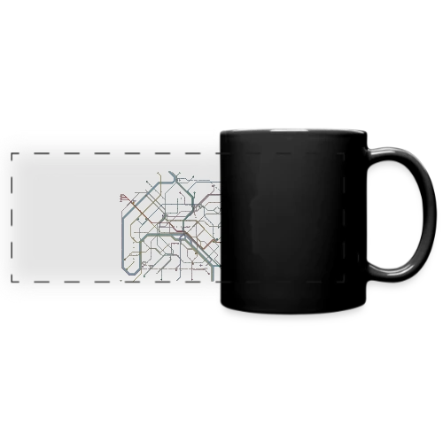 Plan Métro Paris Coloré - Mug panoramique uni
