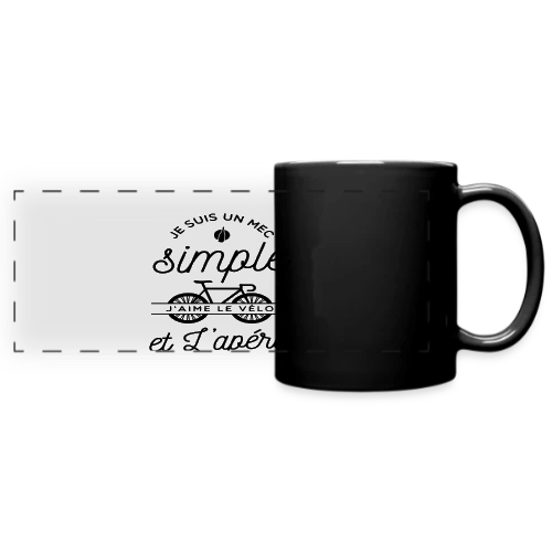 T-shirt "Mec Simple, Vélo & Apéro" - Mug panoramique uni