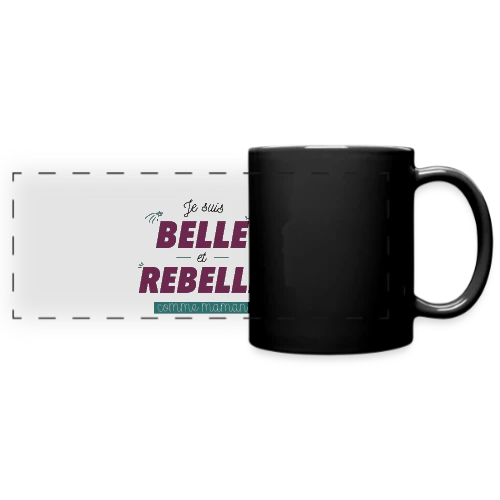 T-shirt "Belle et Rebelle comme Maman" - Mug panoramique uni