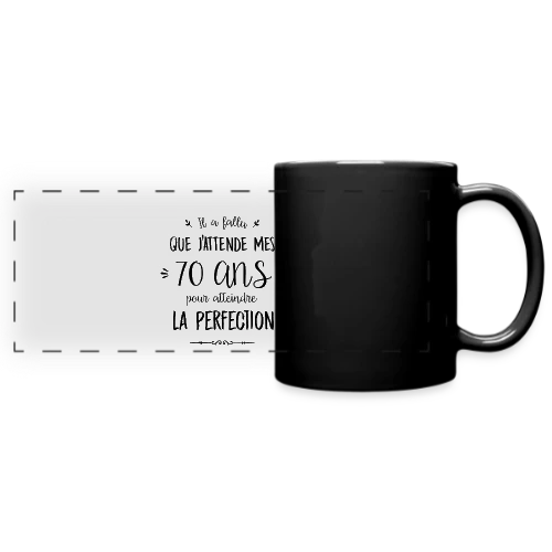 70 Ans : L'Âge d'Or de la Perfection - Mug panoramique uni