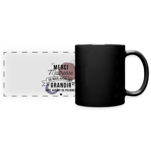Maîtresse en Or : Merci pour tout ! - Mug panoramique uni