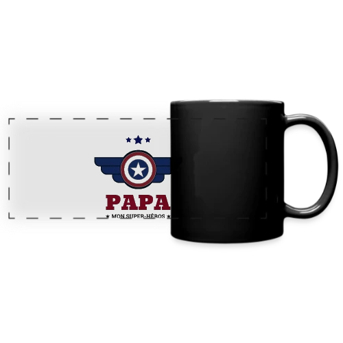 T-shirt Super Papa Héros - Mug panoramique uni