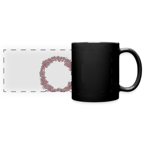 Couronne Florale Rosée : L'Éclat du Printemps - Mug panoramique uni