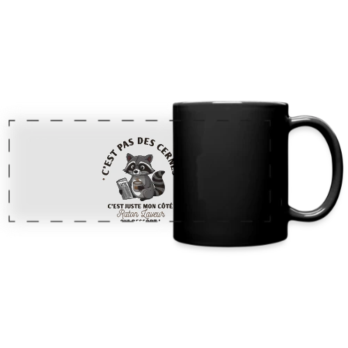 T-shirt Humour : Mon Côté Raton Laveur - Mug panoramique uni