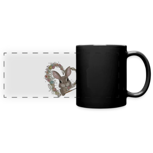Lapin de Pâques Artiste : Cœur d'Œufs Pastel - Mug panoramique uni