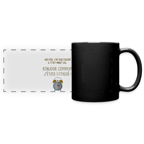 Minuit Dix : L'Heure Fatale du Coucher - Mug panoramique uni