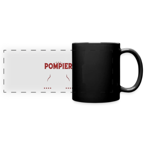 Pompier en Couple - Laissez-moi Demander à Ma Femme ! Humour - Mug panoramique uni
