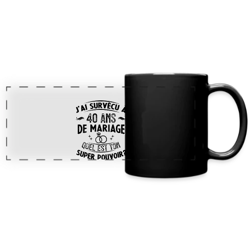 Noces de Rubis : Mon Super Pouvoir - Mug panoramique uni